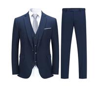 YOUTHUP Traje de 3 Piezas de Hombre Slim Fit Trajes de Boda de Negocios para Hombres Blazer Chalecos y Pantalones
