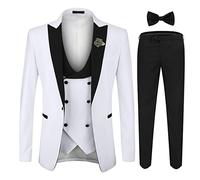 YOUTHUP Traje de Hombre Slim Fit 3 Piezas Peak Lapel Tuxedo con Ramillete y Pajarita para Novios de Boda