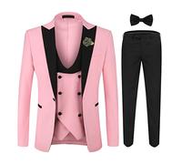 YOUTHUP Traje de Hombre Slim Fit 3 Piezas Peak Lapel Tuxedo con Ramillete y Pajarita para Novios de Boda