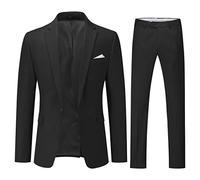 YOUTHUP Traje Slim Fit de 2 Piezas para Hombre Solo Pecho Negocio Boda Trajes 1 Botón Blazer y Pantalones