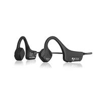 YouthWhisper Auriculares de conducción ósea Bluetooth, auriculares inalámbricos abiertos con micrófonos, titanio, ligeros, resistentes al sudor, contestar llamadas telefónicas, auriculares deportivos