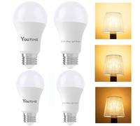 Youtime 3 Way Light Bulbs 30 70 100 Watt Equivalent 2700K Soft White A19, Incandescent Replacement,6/10/15w Energy Saving LED Bulb,Three Way Light Bulbs, 500 1200 1600 Lumens, E26 Base, 4Pack