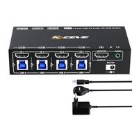 YOUTINGHD KVM Switch 4 PC/Portátil Compartir Teclado Mando a Distancia HDMI 2.1 8K@60Hz 4K@120Hz EDID Emulador