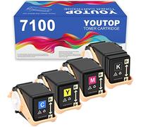 YOUTOP Cartucho de tóner remanufacturado 4PK 106R02605 106R02601 106R02600 106R02599 para Xerox Phaser 7100
