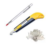 YouU 1 piezas Cortador de acrílico/Hojas de Placa acrílica Cortador multiusos con cuchilla de corte / 1 lápiz de grabado Plata