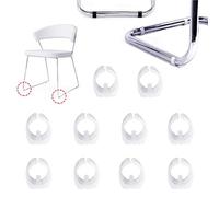 YouU 10 pcs Tapacubos de plástico de 25 mm para el suelo de la silla protector de pie para muebles, forma rectangular, antideslizante, para patas de silla blanco (apto para diámetro de 23 a 26 mm)