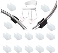 YouU 15 pcs Tapacubos de plástico de 12 mm para el Suelo de la Silla Protector de pie para Muebles, Forma Rectangular, Antideslizante, para Patas de Silla Blanco (Apto para diámetro de 11 a 13 mm)