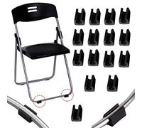 YouU 15 pcs Tapacubos de plástico de 12 mm para el Suelo de la Silla Protectores de pie de Muebles Forma Rectangular, Antideslizantes para Patas de Silla Negro (Apto para diámetro de 11 a 13 mm)