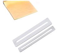 YouU 2 Piezas de Protectores de Diapasón de Guitarra y 1 Pieza de Paño de Limpieza 20 * 20 cm, Diapasón de Guitarra de Acero Inoxidable Luthier Tool Fretboard Protector