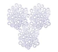 YouU 300 Piezas Rainbow Loom DIY S - Clips Nuevo Bandas Amazing Loom Coloridas S-Clips Rainbow Banda de Goma Tejida Pulsera Color Transparente