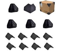 YouU 50 Piezas Caja de Cartón Protectores de Esquinas Negro 50 Piezas Protección de Bordes Correas de Amarre Cantonera Carga Bordes