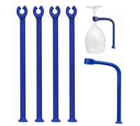 YouU Accesorio de lavavajillas Flexible,Silicone Stemware Saver Flexible Stemware Holder Lavaplatos Protector de Vidrio de Vino Tether Silicona para lavavajillas (Azul/4 Piezas)