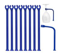 YouU Accesorio de lavavajillas Flexible,Silicone Stemware Saver Flexible Stemware Holder Lavaplatos Protector de Vidrio de Vino Tether Silicona para lavavajillas (Azul/8 Piezas)