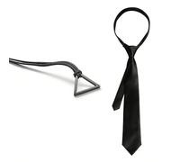 YouU Anime Cosplay Triángulo Sierra Pull Collar Negro Colgante Cuerda Elástica Preatado Ajustable Corbata para Adulto 2 Piezas