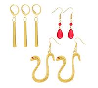 YouU Anime One P. - Pendientes de lágrima roja con calcomanías de anime, diseño de Boa Hancock, emperatriz pirata, 23 unidades