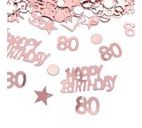 YouU Confeti de mesa para fiesta de cumpleaños, confeti de lentejuelas metálicas, confeti para fiestas de cumpleaños y eventos especiales, decoraciones de confeti, 35 g (oro rosa) (80)