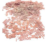 YouU Feliz Cumpleaños Fiesta Mesa Confeti -Twinkle Stars Foil Lentejuelas Metálicas Confetti First Baby Shower Birthday Nursery Party Sprinkles Confetti Decorations, 35g / 700pcs (Rose Gold/18 años)