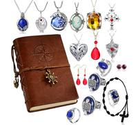 YouU Juego de 18 piezas de joyas de estilo vampiro, collares de diario vintage para mujer, colgante de verbena de apertura para mujer, kit de accesorios para cosplay