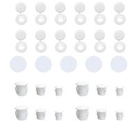 YouU Tapones de plástico para orificios Cubre Tornillos 8 mm/10 mm, color blanco, autoadhesivos, para muebles, 194 unidades