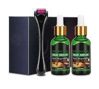 Youufangg Dermaroller Set de microagujas de titanio con 1 juego de suero para el crecimiento del cabello, anticaída del cabello, 1 juego de agujas profesionales de titanio de 0,5 mm para estimular el