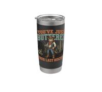 You've Just Buttered Your Last Biscuit Western Cat Cowboy Vaso térmico de acero inoxidable de doble pared