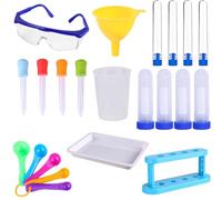 YouXiaor 19PCS Pipetas Plastico,Tubos de Ensayo,Experimentos Científicos Tubos de Ensayo Pipeta Cuentagotas Plastico Juguetes para Niños Que Exploran Experimentos Científicos y Educación Familiar
