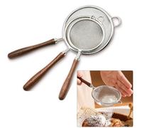 YouXiaor Colador Acero Malla Fina 3PCS Agitador De Malla De Chocolate de Acero Inoxidable Tamiz de Harina Manual Colador de Harina Fina Tamiz Tamizador de Harina Cocina Harina Hornear de Malla Fina