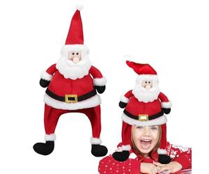 YouXiaor Gorros de Papa Noel, Gorro de Navidad Sombreros de Santa Claus Novedoso Juego de Gorros Navideños Gorro de Papá Noel Felpa Suave Sombrero Gorro de Navidad para Adultos Niño
