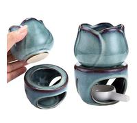 YouXiaor Lámpara Aromática de Verámica,Quemadores de Aceites Esenciales y Velas,Lámpara de Aroma Quemador de Aceite Esencial de Cera Derretida para Dormitorio,Sala de Estar,Oficina,Hotel