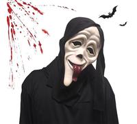 YouXiaor Máscara de Grito, Máscara de Terror Halloween Máscara Ghostface Máscara Fantasma Espeluznantes Máscara de Látex de Película de Terror Máscara de Fiesta para Halloween Cosplay