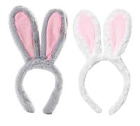 YouXiaor Orejas de Conejo,2PCS Diadema de Conejo,Accesorios de Disfraz de Conejito Cosplay Diadema de Felpa de Orejas de Conejo de Conejo para Niños Adultos Favor Fiesta Pascua o Decoración
