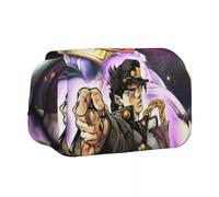 Youxy Joseph Joestar - Estuche para lápices, diseño de anime Dio Brando/Star Platinum, bolsa de papelería de gran capacidad, suministros de vuelta a la escuela para niñas y niños, tipo 1, Estuche para