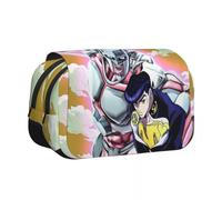 Youxy Joseph Joestar - Estuche para lápices, diseño de anime Dio Brando/Star Platinum, bolsa de papelería de gran capacidad, suministros de vuelta a la escuela para niñas y niños, Tipo 14, Estuche