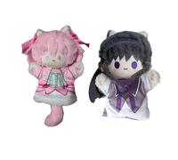 Youxy KanameMadoka Peluche 2 Piezas Anime Muñecas de Mano Linda Figura de Dedo Muñeco Narrador de Cuentos Juego Props Navidad Regalos 26 cm