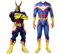 Youxy MHA All Might Cosplay Kostüm All Might Bodysuit Anime Rollspiel-Outfit MHA Halloween Ostern Party Verkleiden für Boys