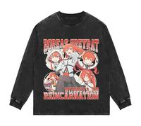 Youxy Roxy Migurdia Ropa de Manga Larga Retro Washed Camiseta Anime Eris Greyrat Camiseta de Manga Larga para Mujer Hombre S-3XL