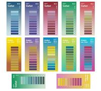 YOUYAYA 2400 Piezas Marcadores Adhesivos, 12 juegos de pequeñas notas adhesivas transparentes, con regla, notas adhesivas adhesivas para libros e índices