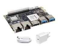 youyeetoo Banana Pi BPI-M7 RK3588 SBC, 8/16/32 GB de RAM, 6 tapas NPU, vídeo 8K, Dual 2.5G Ethernet, WiFi 6, BT5.2, PI-co ITX, compatible con Android Linux (8 + 64 GB (con adaptador de red)