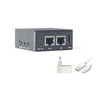 youyeetoo FriendlyElec NanoPi R3S-LTS Mini Router 1/2 GB LPDDR4 0/32 GB eMMC, RK3566 Soc, OpenWRT con Ethernet Dual Gbps, para IOT NAS Smart Home Gateway (1 GB RAM, sin eMMC, con fuente de