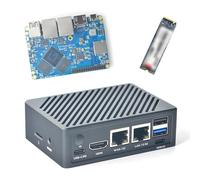 youyeetoo FriendlyELEC NanoPi R6C RK3588S 4/8GB RAM 64GB eMMC 2.5G LAN Developer Board, ARM Single Board Computer con 8K HDMI y M.2 NVMe (256 GB SSD Kit, 4 GB RAM, 64 GB eMMC)