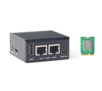 youyeetoo FriendlyElec NanoPi R76S Router Development Board | RK3576 8-Core 2.2GHz | 2X 2.5G Ethernet | 6 tops NPU | Ranura M.2 y USB 3.2 | IoT/Linux/Android (4 GB RAM - 64 GB eMMC, con M.2 SDIO WiFi)