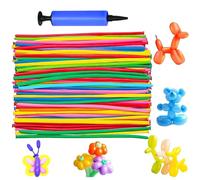 YOUYIKE 100 Piezas Globos Largos, Globo Globoflexia, GlobosFormas, Globos Mágicos con Bomba de Globo para Niño Fiestas de Cumpleaños, Bodas, Aniversarios y Celebraciones