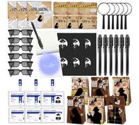 YOUYIKE Casos Policiales Resolver Juegos, con Boligrafo Tinta Invisible, Cuaderno, Lupas, Gafas Espia, Placa Detective, Invitaciones & Calcomanías - Conjunto De Detectives Para NiñOs 56 Piezas