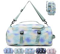 YOUYIKE diseñado para niños se puede llevar en la mano/solo hombro/doble hombro/función de mochila con compartimento para zapatos, compartimento húmedo|bolso clásico, Lazo de flores - Fruta Fresca