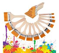 YOUYIKE Juego de Brochas Planas de Pintura, 12 Piezas Pinceles Acrílicos Profesionales para Óleo, Acuarela, Tintes y Barnices