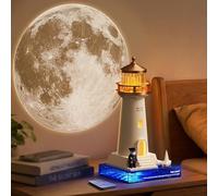 YOUYIKE Lámpara de Faro, 5 Modos de Proyección Proyector Luna Sunset Galaxia Estrellas Luz Nocturna Decoración de Faro para Habitacion