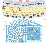 YOUYIKE Set de regalo para niños de escolarización: 20 servilletas + 12 farolillos - escolares 2025 - Decoración de mesa y portavelas combinadas