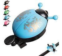 YOUYIKE Timbre Bicicleta Infantil, Lindo Escarabajo Forma Nítido y Fuerte Campana de Ciclismo Accesorios de Campana de Bicicleta para Niños Niñas (Azul)