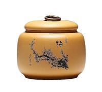 YOUYIMEI Chinese Style Storage Jar,Chinese Style Ceramic Tea Jar, Storage Containers, Storage Jars Ceramic Food Canisters Zisha Chinese Tea Storage Jars 4 Piece Kitchen Canister