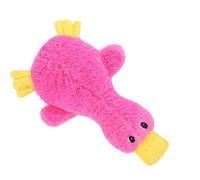 Youyjiu Dog Chew Toy, Plush Duck Puppy Toy, Soft Squeaky Companion, Durable Biting and Pulling Fun, para Interiores y Exteriores Aventuras Perritos, 37 x 24 x 5 cm, 150 g Amarillo Rosa